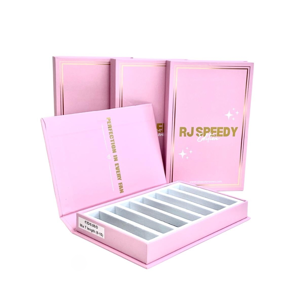 4D, tiras RJ Speed, longitudes mixtas de 8 mm a 14 mm (800 mechones) rizo D