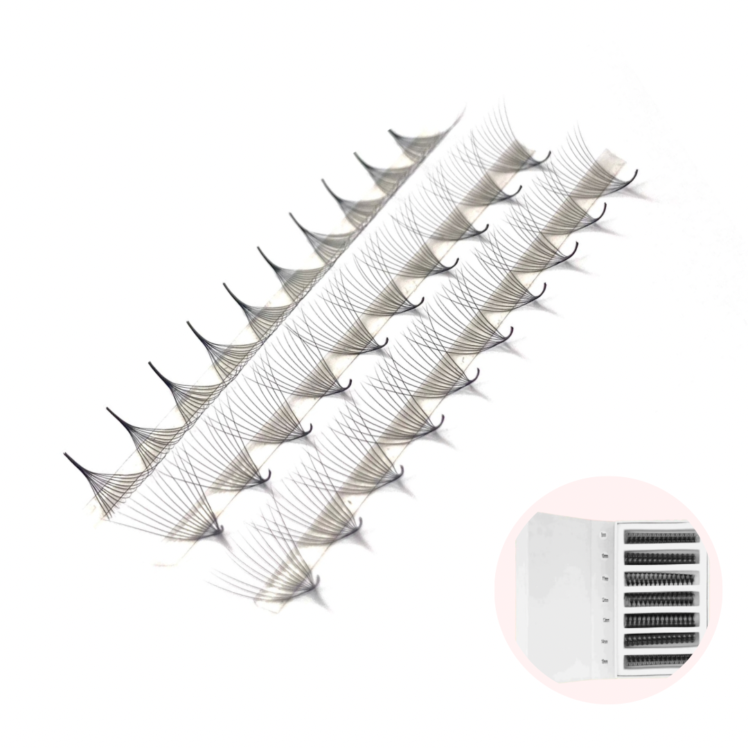 12D, RJ Speed Fans, longitud mixta 9 mm-15 mm (800 ventiladores) 0,05 D Curl