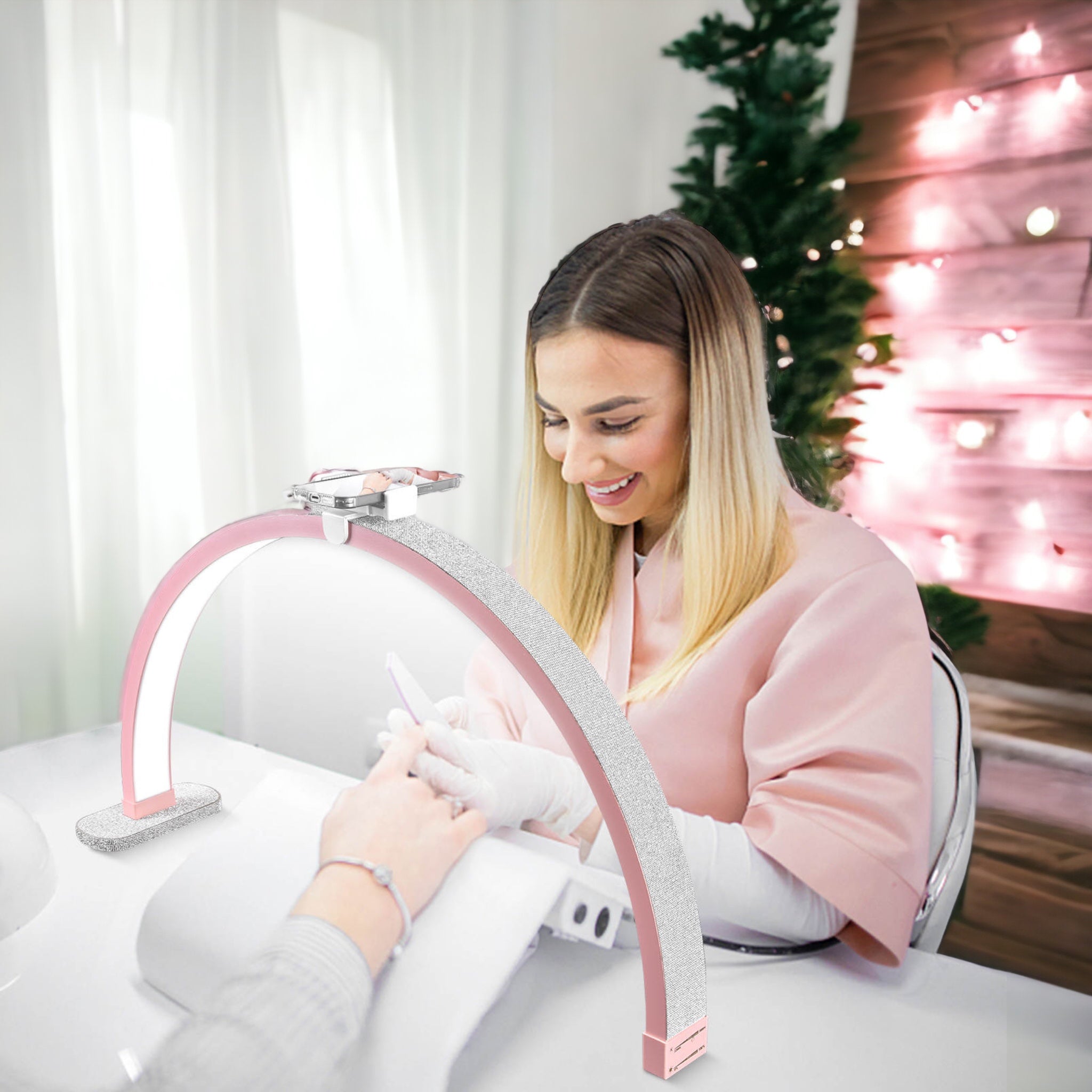 Lámpara de escritorio Half Moon Diamond de 30 pulgadas - Lámpara LED independiente para uñas