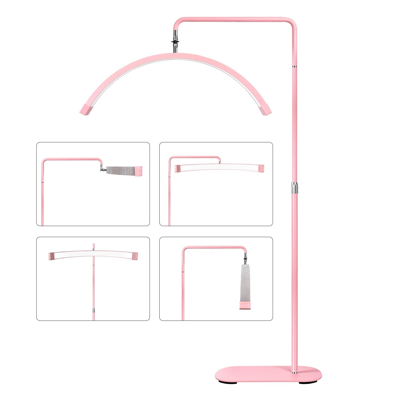 Lámpara diamante multiángulo Half Moon - Luz LED profesional para belleza de 28 pulgadas | RJ Moon Pro X