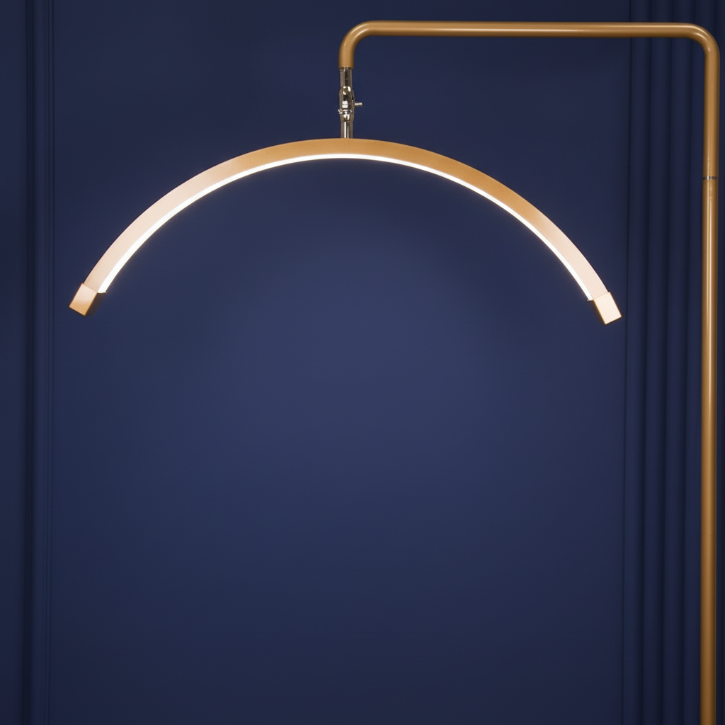 Lámpara de media luna multiángulo - Luz LED profesional para belleza de 28 pulgadas | RJ Moon Pro X