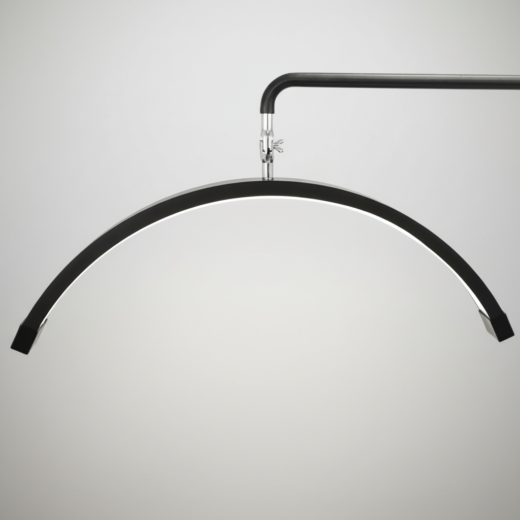 Lámpara de media luna multiángulo - Luz LED profesional para belleza de 28 pulgadas | RJ Moon Pro X